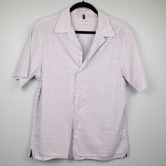 Crosby & Howard flamingo print button down shirt-L - Picture 1 of 4